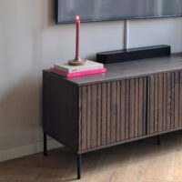 QUVIO Ronde kandelaar – Keramiek – Oudroze