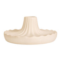 kandelaar, ronde kandelaar, kaarsenhouder, beige keramiek, decoratieve accessoire, veelzijdige kandelaar,