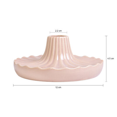 kandelaar, kaarsenhouder, ronde kandelaar, decoratieve accessoire, Veelzijdige kandelaar, Kandelaar oudroze