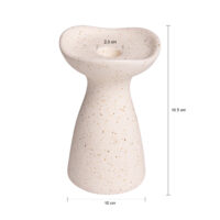 kaarsenhouder, keramische kandelaar, kandelaar, uniek model, zandloper vorm, woonaccessoires, praktisch stuk