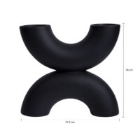 zwarte keramieken vaas, Decoratieve vaas, vaas, vazen, droogbloemenvaas, zwarte vaas, zwarte beeldje