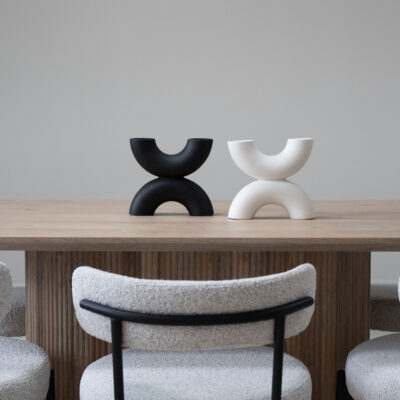 QUVIO Vaas x vorm – Keramiek – Wit