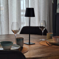 QUVIO Dimbare tafellamp – Draadloze tafellamp – Zwart