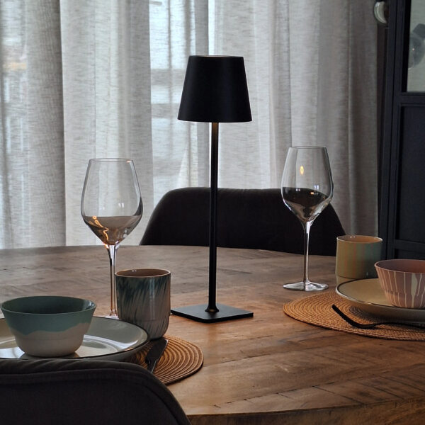 MALUX Led-tafellamp, batterij met afstandsbediening