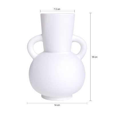 Vaas met handvatten - Keramiek - Wit