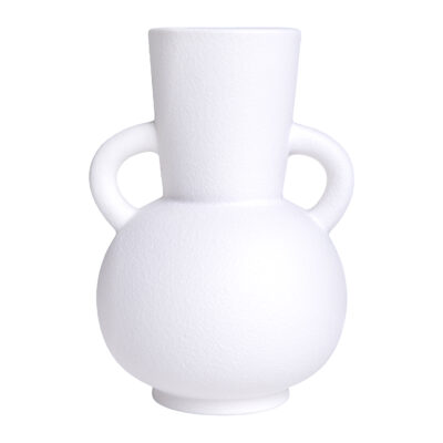 Vaas met handvatten - Keramiek - Wit