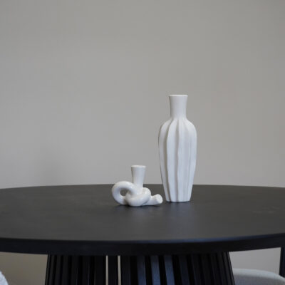 QUVIO Vaas organisch design – Keramiek – Wit