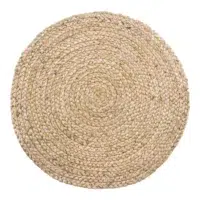 ronde jute placemats, set van vier ronde jute placemats, placemats, Jute, jute placemats, ronde ,