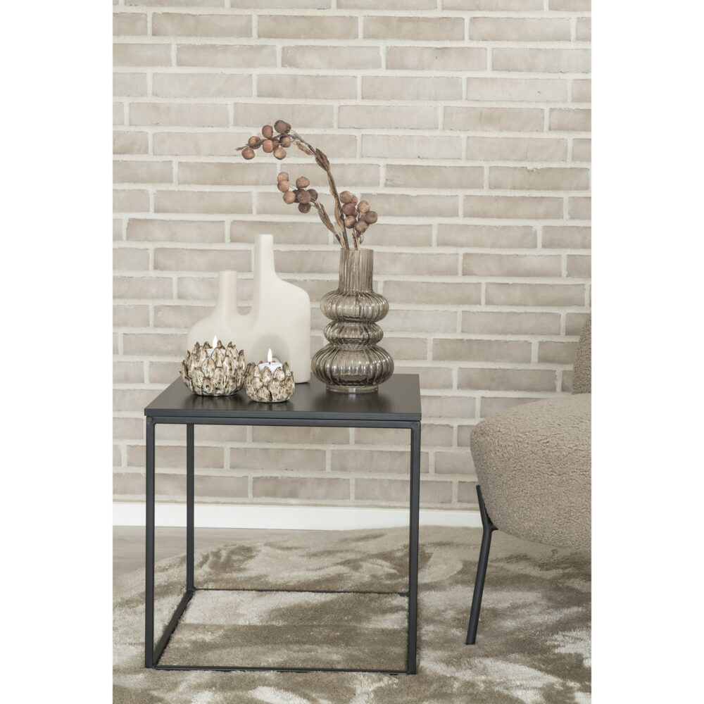 Mondgeblazen bruine vaas 25 cm, bolvormige bruine vaas, bruine vaas, bolvormige vaas, vaas, decoratieve vaas,