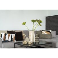 Mondgeblazen bruine vaas 25 cm, bolvormige bruine vaas, bruine vaas, bolvormige vaas, vaas, decoratieve vaas,