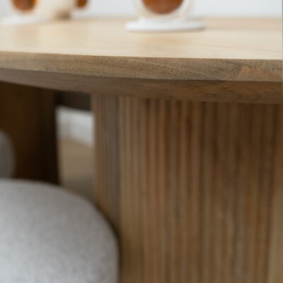 Lewis & Loft Eettafel Lynn – Ovaal – 200×90 cm – FSC®-gecertificeerd mangohout – Naturel