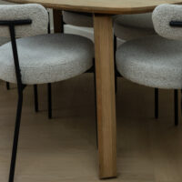 Lewis & Loft Eettafel Luna – FSC®-gecertificeerd mangohout – Deens ovaal – 220 x 110 cm – Naturel