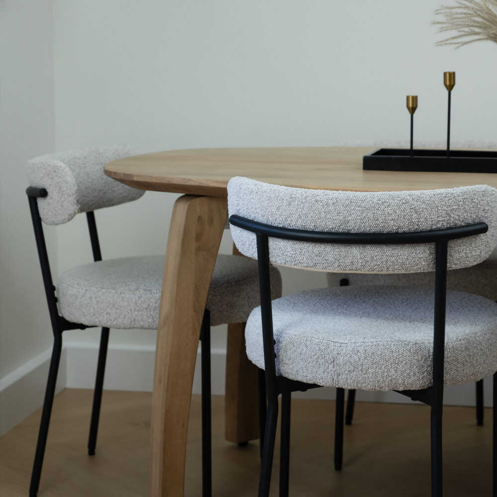 Lewis & Loft Eettafel Luna – FSC®-gecertificeerd mangohout – Deens ovaal – 180×100 cm – Naturel