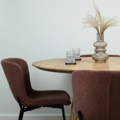 Lewis & Loft Eettafel Levi – FSC®-gecertificeerd mangohout – Rond – Ø 120 cm – Naturel