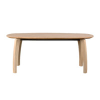 Lewis & Loft Eettafel Luna – FSC®-gecertificeerd mangohout – Deens ovaal – 220 x 110 cm – Naturel