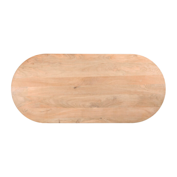 Lewis & Loft Eettafel Lynn – Ovaal – 200×90 cm – FSC®-gecertificeerd mangohout – Naturel