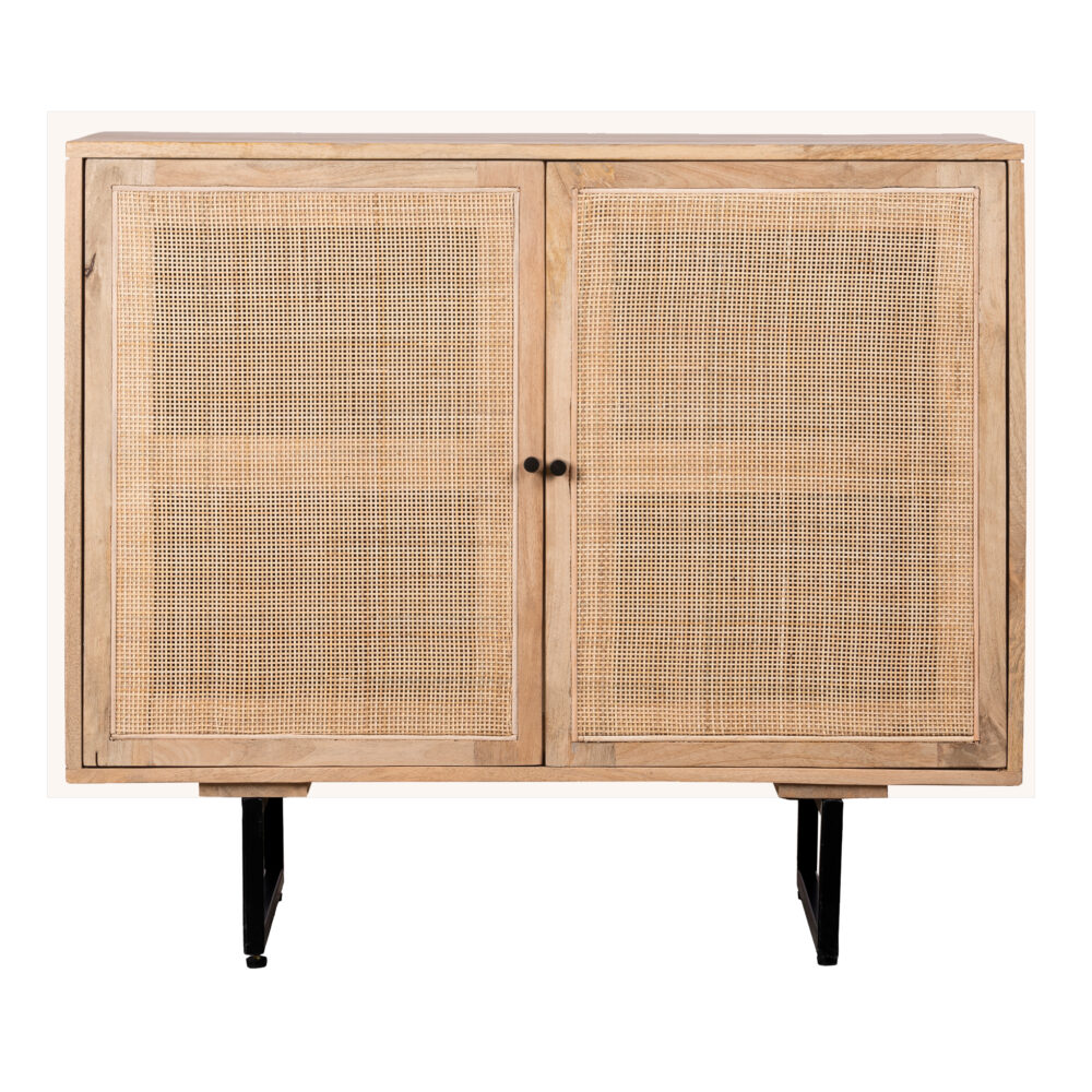 Lewis & Loft Dressoir Lucas – Met 2 deuren – FSC®-gecertificeerd mangohout – Rotan – Naturel