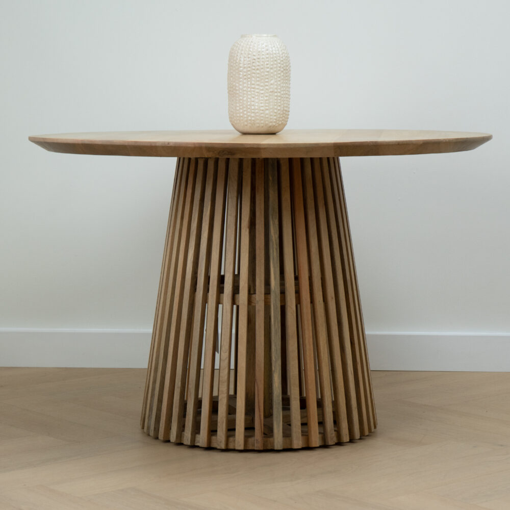 Lewis & Loft Eettafel Levi – FSC®-gecertificeerd mangohout – Rond – Ø 120 cm – Naturel