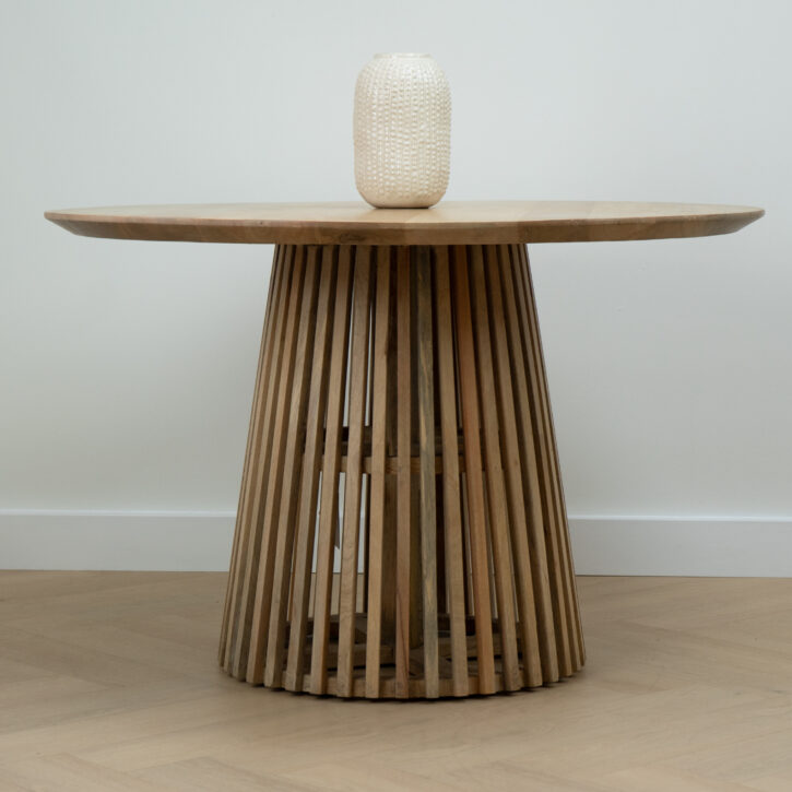 Lewis & Loft Eettafel Levi – FSC®-gecertificeerd mangohout – Rond – Ø 120 cm – Naturel