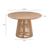 Lewis & Loft Eettafel Levi – FSC®-gecertificeerd mangohout – Rond – Ø 120 cm – Naturel