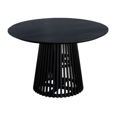 Lewis & Loft Eettafel Levi – Rond – FSC®-gecertificeerd mangohout – Ø120 cm – Zwart