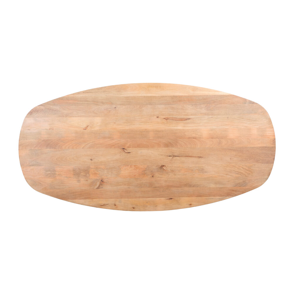 Lewis & Loft Eettafel Luna – FSC®-gecertificeerd mangohout – Deens ovaal – 180×100 cm – Naturel