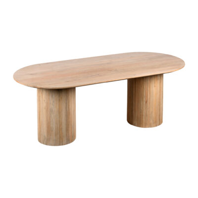 Lewis & Loft Eettafel Lynn – Ovaal – FSC®-gecertificeerd mangohout – 200×90 cm – Naturel