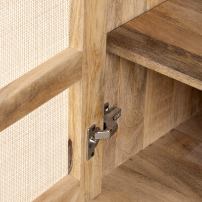 Lewis & Loft Dressoir Lucas – Met 2 deuren – FSC®-gecertificeerd mangohout – Rotan – Naturel