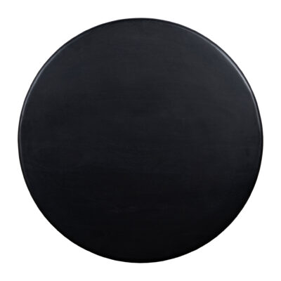 zwarte salontafel, ronde salontafel, Salontafel, FSC gecertificeerd mangohout, rotan, Zwart