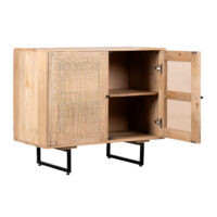 Lewis & Loft Dressoir Lucas – Met 2 deuren – FSC®-gecertificeerd mangohout – Rotan – Naturel