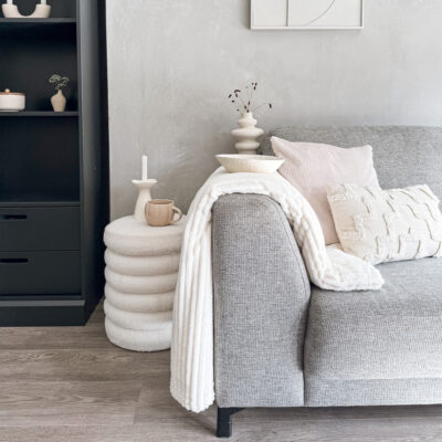 QUVIO Beige plaid – Polyester –  200×230 cm – Beige