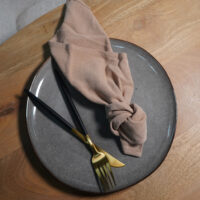 QUVIO Servet – Katoen – 40x40cm – Bruin