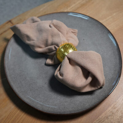 QUVIO Servet – Katoen – 40x40cm – Bruin