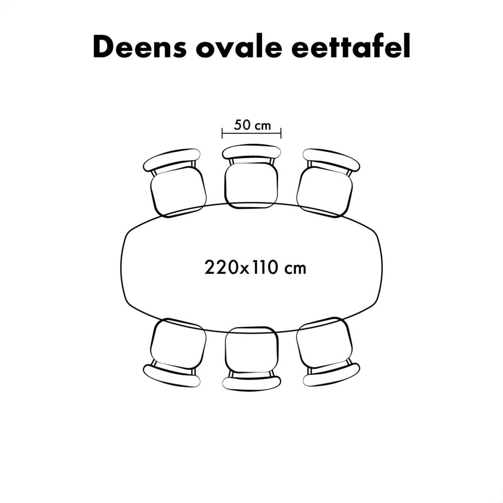 Lewis & Loft Eettafel Luna – FSC®-gecertificeerd mangohout – Deens ovaal – 220 x 110 cm – Naturel