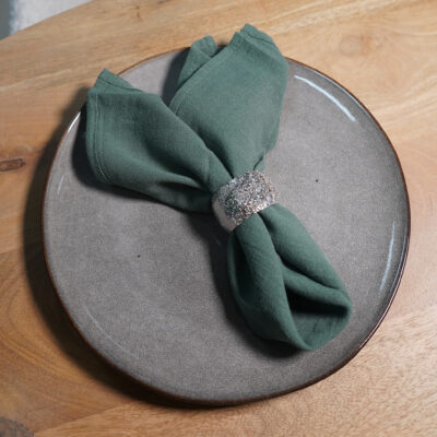 QUVIO Servet – Katoen – 40x40cm – Donkergroen