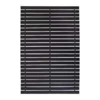 Badmat - 60 x 40 cm - Hout - Zwart
