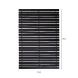 Badmat - 60 x 40 cm - Hout - Zwart