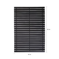 Badmat - 60 x 40 cm - Hout - Zwart