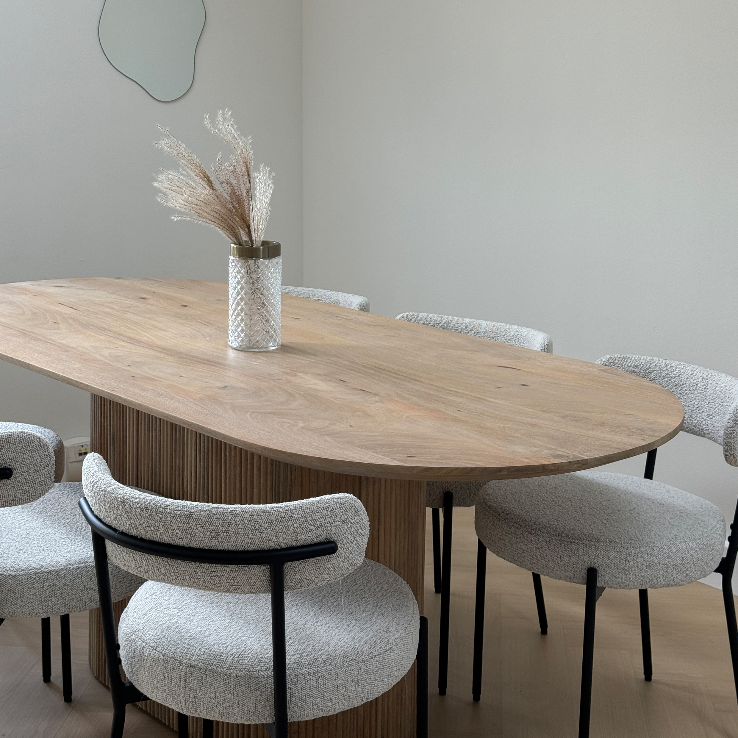 Lewis & Loft Eettafel Lynn – Ovaal – 200×90 cm – FSC®-gecertificeerd mangohout – Naturel