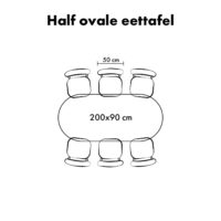 Lewis & Loft Eettafel Lynn – Ovaal – 200×90 cm – FSC®-gecertificeerd mangohout – Naturel