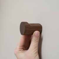 QUVIO Wandkapstok – Hout – donkerbruin