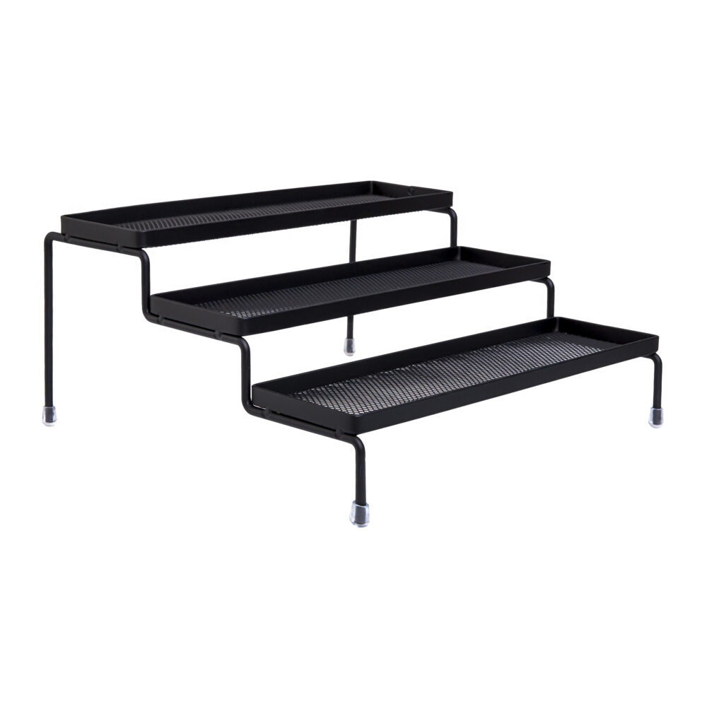 Trapstandaard - 3 treden - Metaal - Zwart