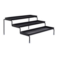 Trapstandaard - 3 treden - Metaal - Zwart