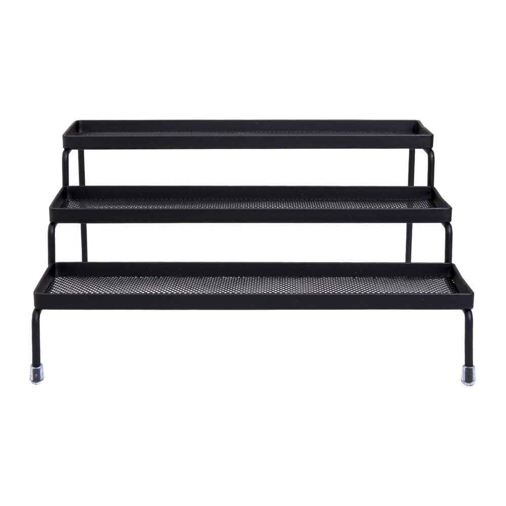 Trapstandaard - 3 treden - Metaal - Zwart