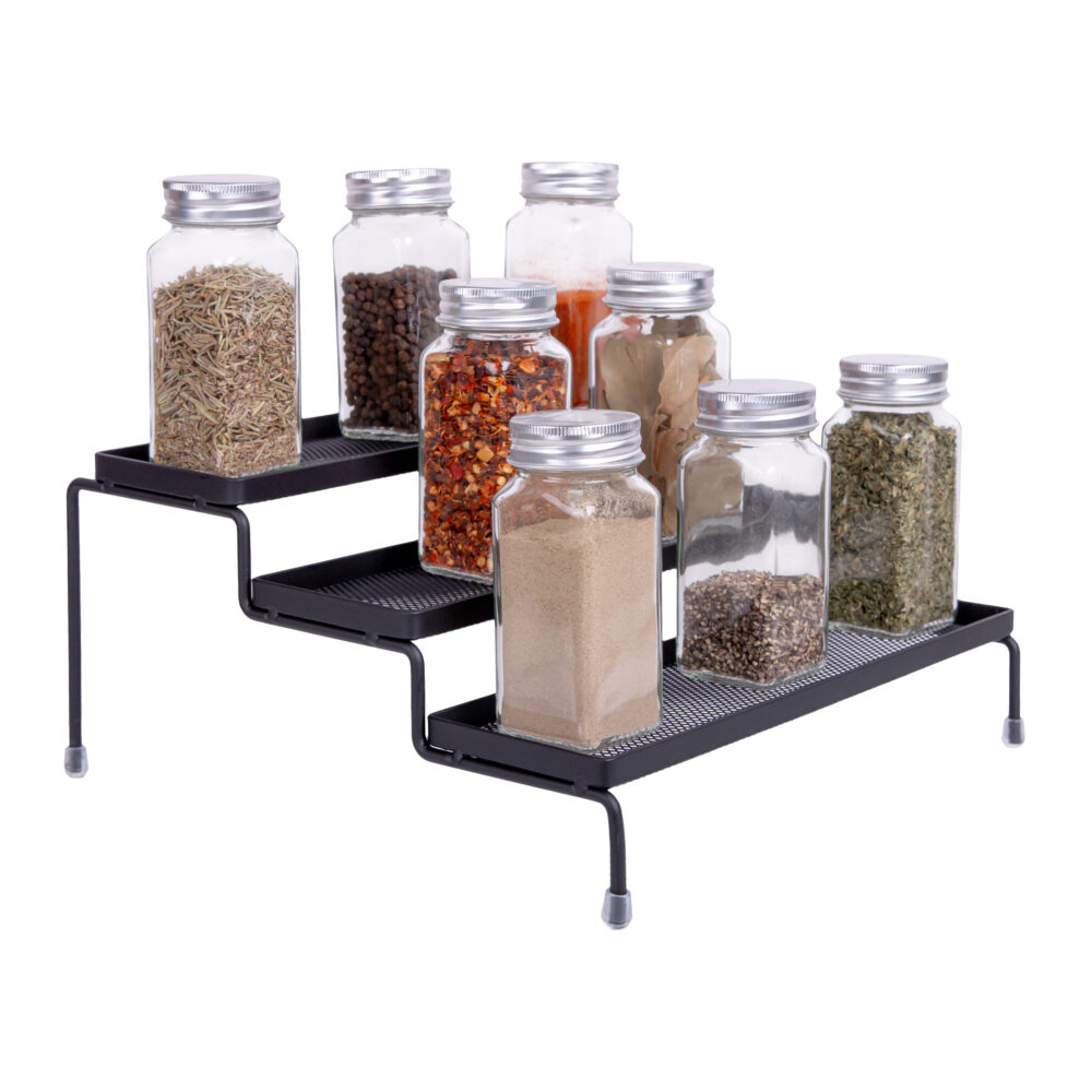 Trapstandaard - 3 treden - Metaal - Zwart