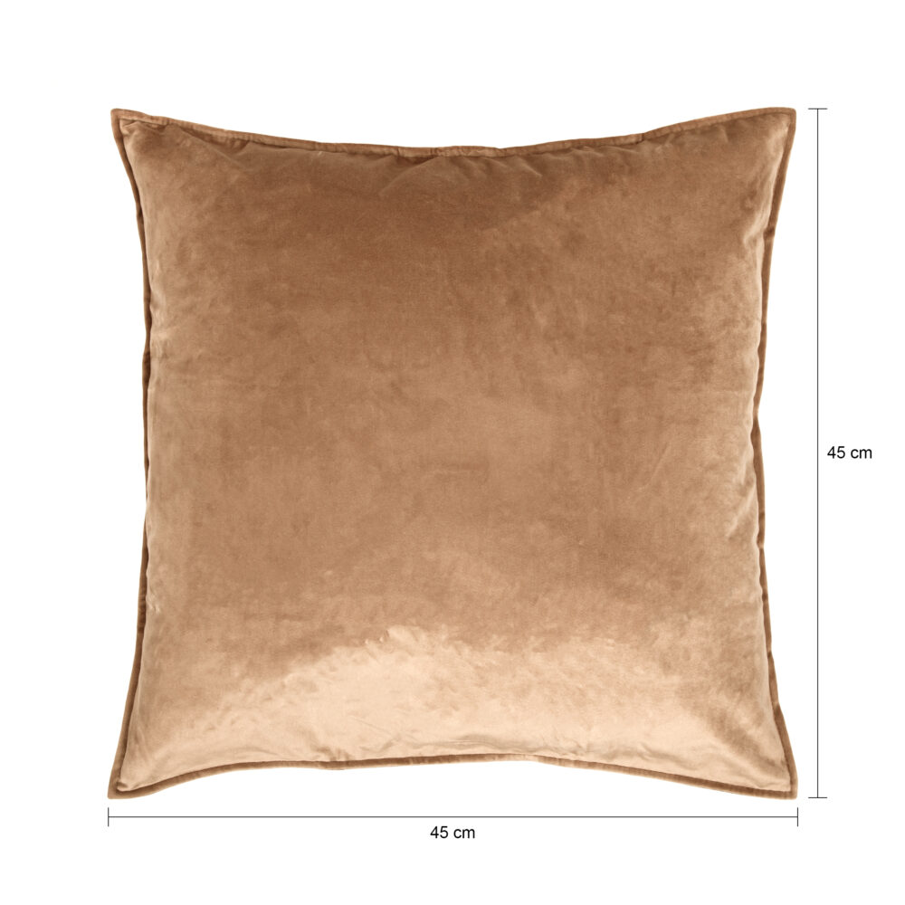 QUVIO Sierkussenhoes – Fluweel-  45x45cm – Bruin