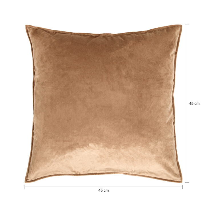QUVIO Sierkussenhoes – Fluweel-  45x45cm – Bruin
