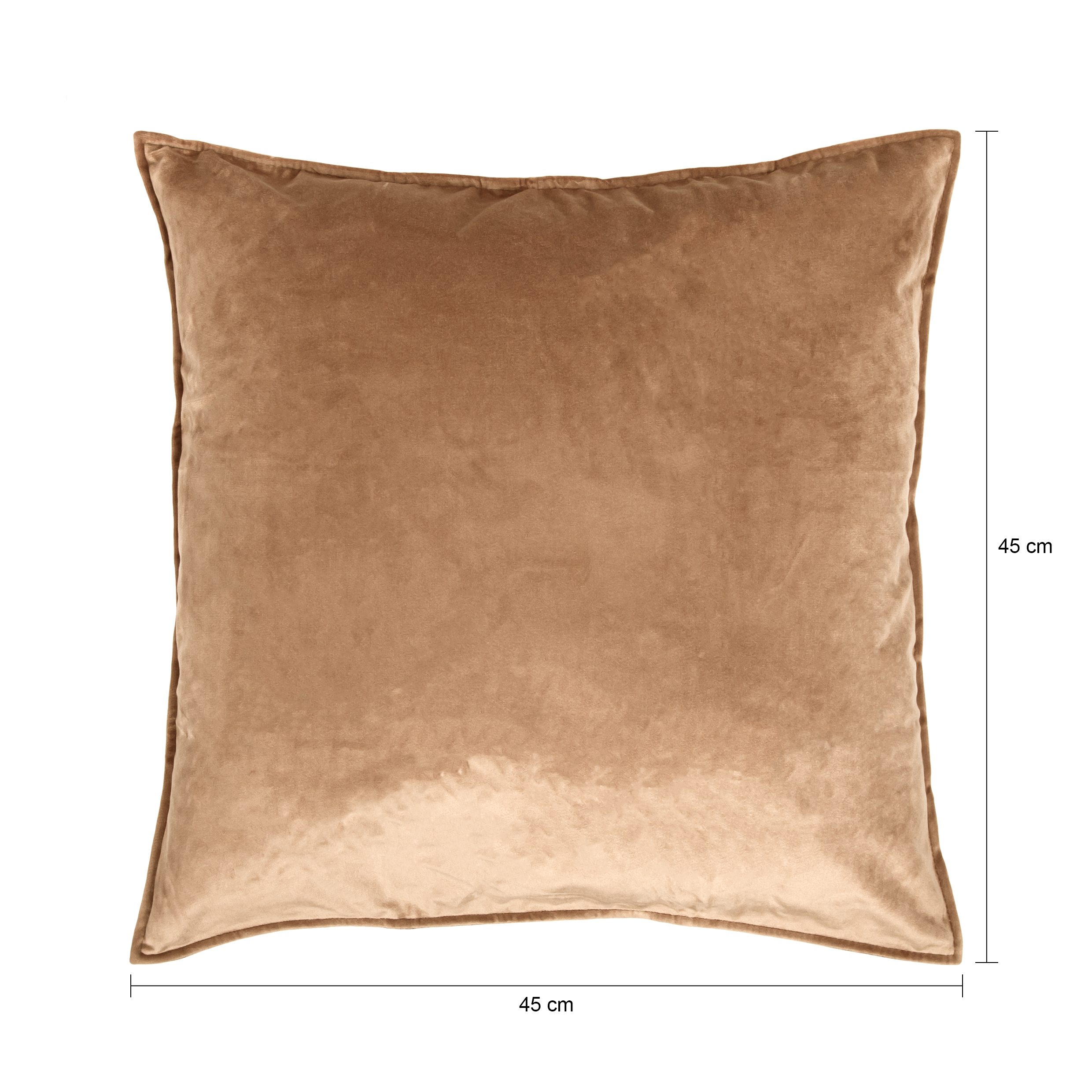 QUVIO Sierkussenhoes – Fluweel-  45x45cm – Bruin