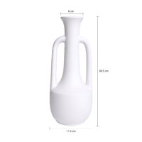 Vaas met handvatten - 26 cm - Keramiek - Wit
