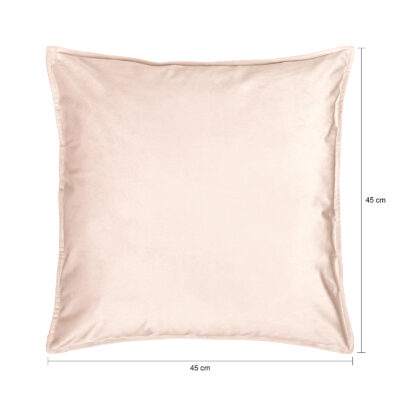 QUVIO Sierkussenhoes – 45x45cm – Fluweel – Licht roze